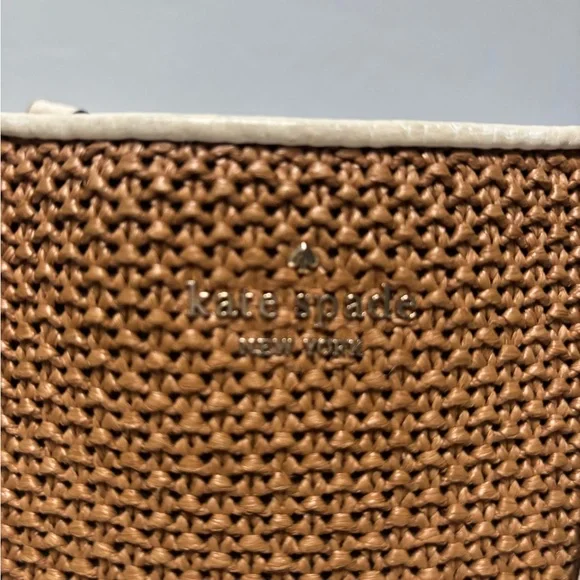 Kate Spade Woven Brown and Cream Shoulder Bag - Picture 2 of 9
